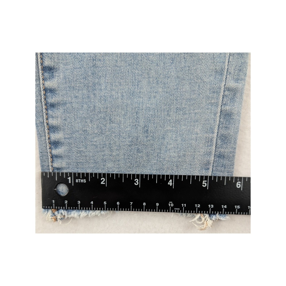 American Eagle High Waisted Distressed Skinny Jeans Womens 14 Light Wash - Picture 8 of 11